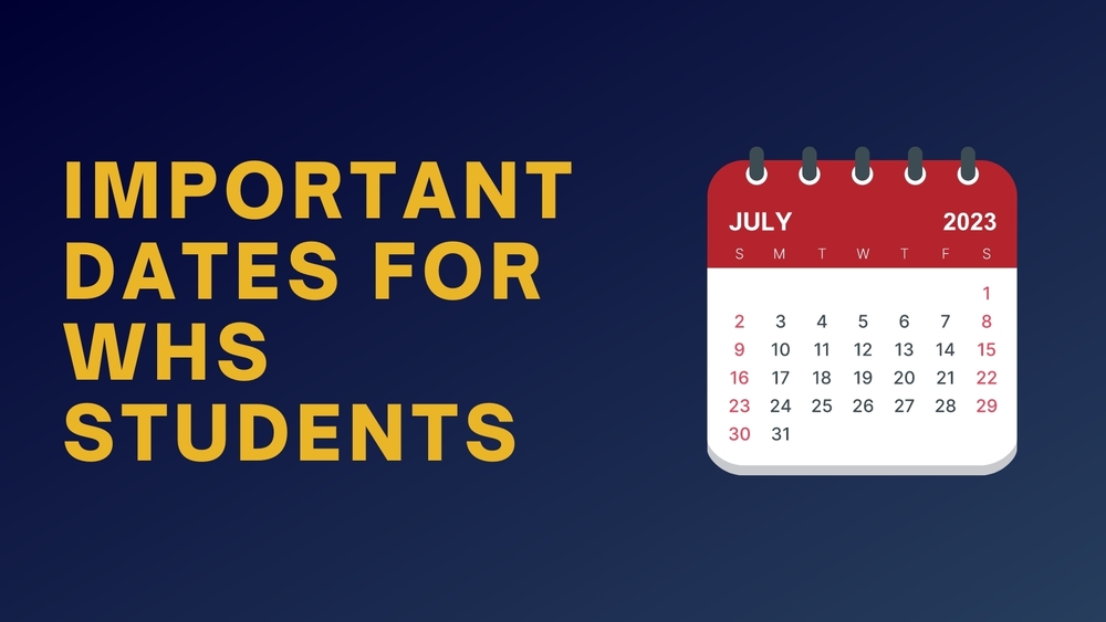 Important Dates For Parents and Students for the School Year